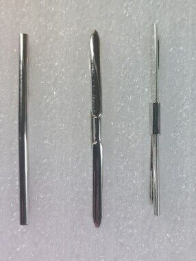 3-Piece Silver Tone Slide-On Collar Bars / Clips Set - Classic Dapper Style